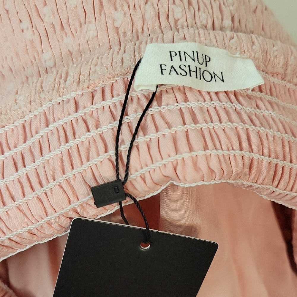 Elegant Pink Smocked Dress - Picture 7 of 8